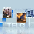 Art graphic display wall 3d model