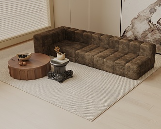 Three-seat sofa 3d model