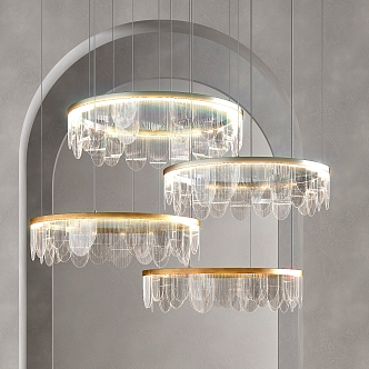 Modern Crystal Chandelier Decorative Crystal Chandelier 3d model