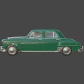 Vintage Green Sedan Classic Exterior Design With Retro Body And Chrome Details