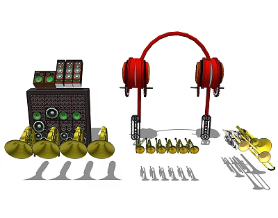 Modern Musical Instrument Speaker Music 3d model