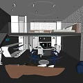 Modern Hotel Guest Room Interior With Comfortable Bed Sofa And Stylish Lighting
