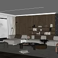 minotti sofa coffee table combination 3d model