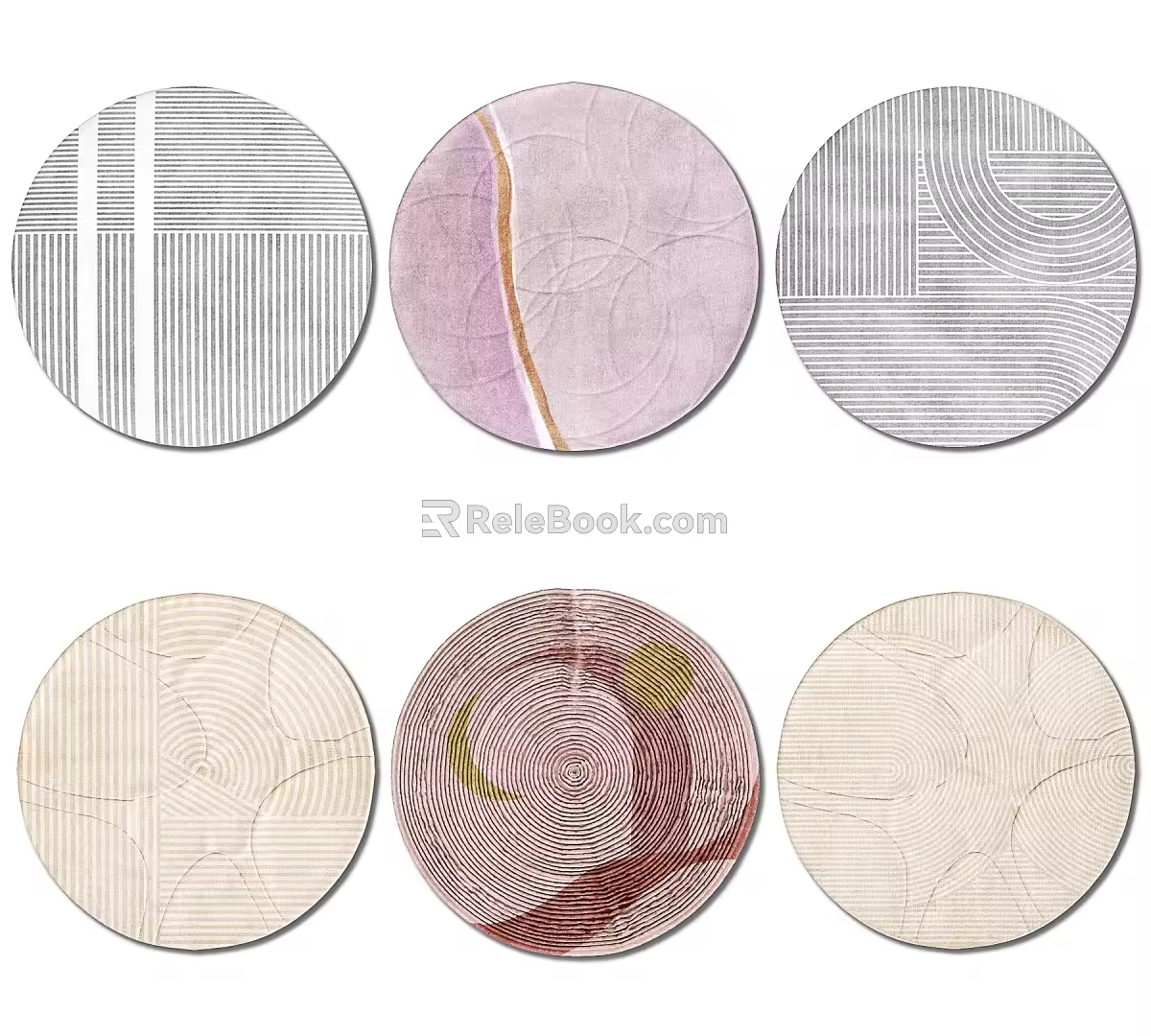 Nordic Round Carpet 3d model