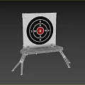 Durable Target Stand Supporting Circular Bullseye Target Board With Numbered Rings For Shooting Training