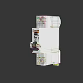 White Electrical Switch Panel With Black Control Button And Single Unit Design