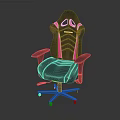 Black and Pink Gaming Chair With Ergonomic Reclining Backrest Adjustable Armrests Swivel Base