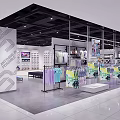 Sports Retail Store Interior With Sneaker Display Racks And Sportswear Mannequin