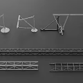 Industrial Equipment Assorted Metal Frames Structural Components And Engineering Parts