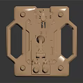 Golden Metal Mechanical Equipment With Intricate Detailed Structural Components And Design