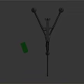 Military Machine Gun With Tripod Stand And Green Ammo Box On Dark Background