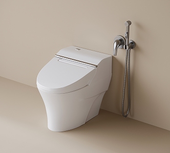 Modern intelligent toilet 3d model