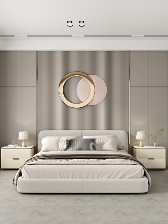 Light Luxury Bedroom Bedding 3d model