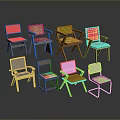 Various Modern Chair Designs With Wooden Frames And Woven Seats Collection