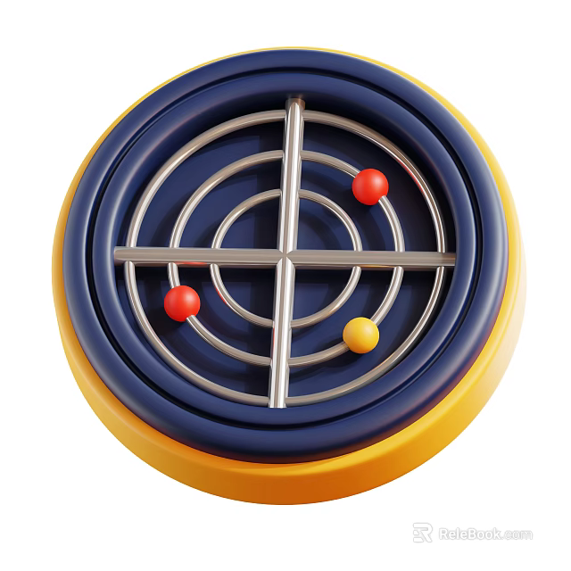 Smart Machine With Circular Metal Frame And Colorful Balls For Interactive Fun 3d model 