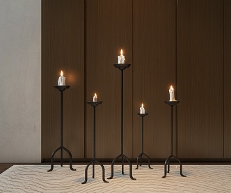 Modern Candlestick Classical Candle Holder Ornaments 3d model