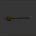 3D Rendered Satellite Model With Solar Panel Array And Support Arms