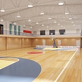 Basketball Gymnasium Court 3d model