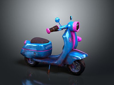 Scooter Motorcycle Two-wheeled Motocross Motorcycle Road Race Motorcycle Motor Vehicle 3d model