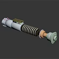 Futuristic Weapon With Silver Spiral Structure Gold Accents And Shiny Reflection