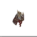 Samurai Helmet With Fanged Red Mask And Dragon Ornament Traditional Design