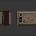 Vintage Retro TVs With Wooden Cases Front And Back View Display Design