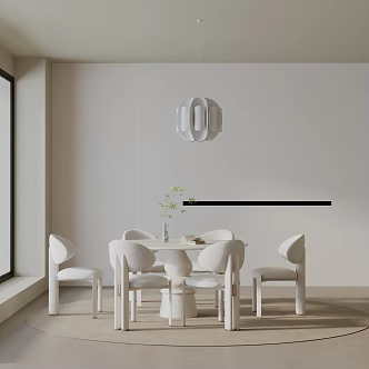 Modern dining table 3d model