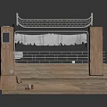 Wooden Metal Laundry Drying Rack With Platform Base And Side Shelf
