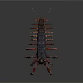 Mythical Crab Inspired Creature With Humanoid Torso And Spiked Segmented Legs 3d model