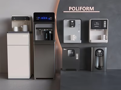 POLIFORM Modern Kitchen Appliances With Different Styles Water Dispensers And Coffee Makers 3d model