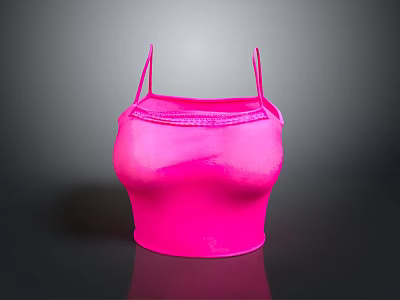 Cute Women's Camisole Vest Camisole Top Pajamas Costume Girls Pink Flower Shotgun Shotgun Shotgun Spray Gun 3d model