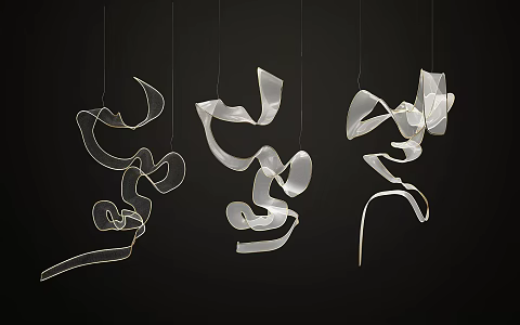 Light Luxury Special-Shaped Chandelier Crystal Chandelier Combination 3d model