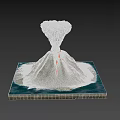 Cartoon Volcano Scene With Erupting Smoke Lava Flows Surrounding Water And Square Base