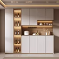 Cream Style Sideboard 3d model
