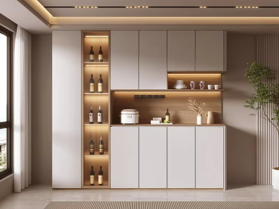 Cream Style Sideboard 3d model