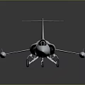 Detailed White Jet Airplane Model Featuring Streamlined Design Sharp Nose And Landing Gear