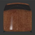 Comfortable Brown Leather Leisure Chair With Modern Metal Frame And Stylish Design
