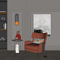Modern single sofa single chair side several combination 3d model