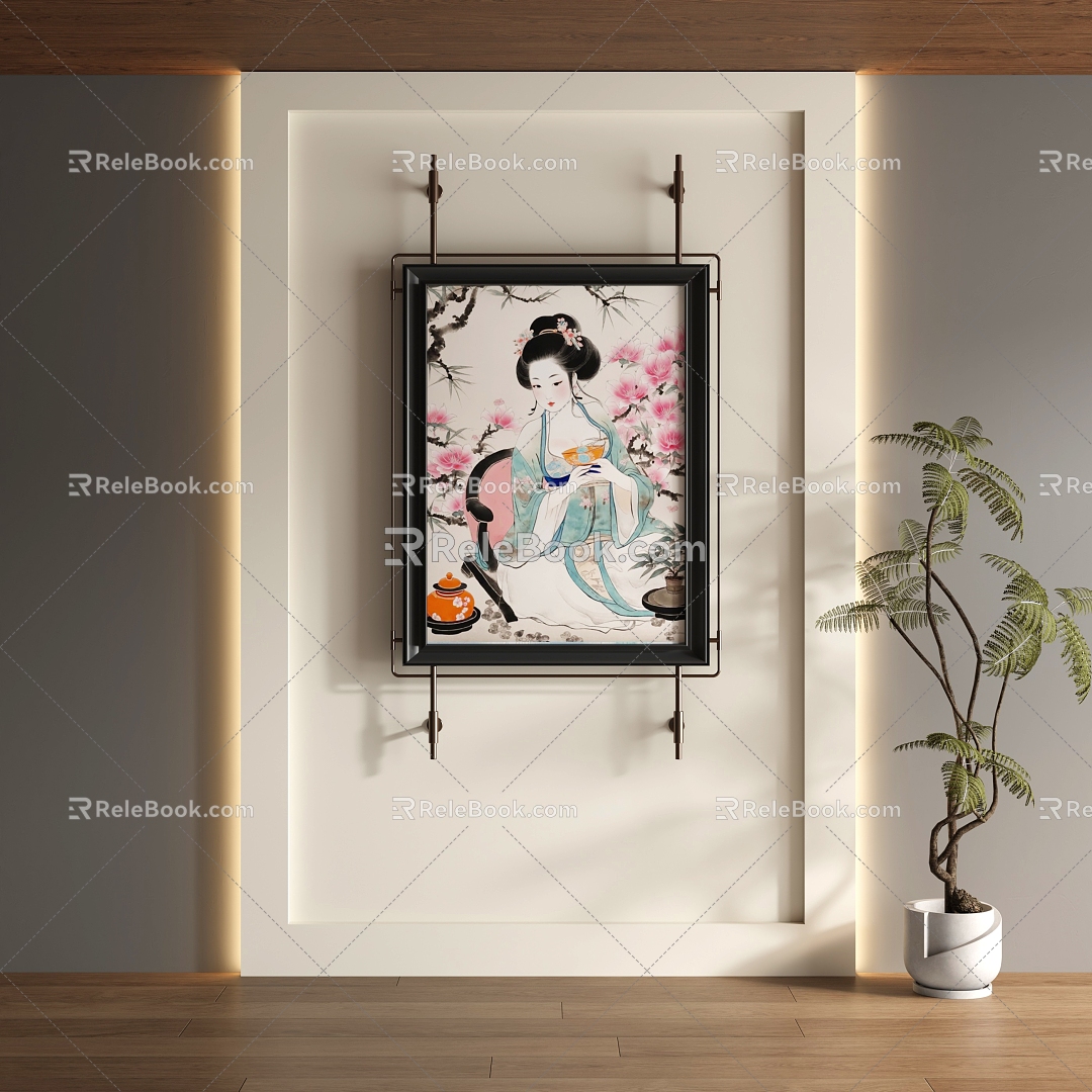 New Chinese Decorative Painting 3d model