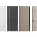 Hinged Doors With Various Colors And Modern Panel Designs For Home Interior 3d model