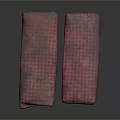 Two Red Plaid Long Rectangular Mats For Home Decorative Use 3d model