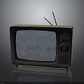Vintage Retro Television Set With Antenna Knobs And Classic Screen Design 3d model