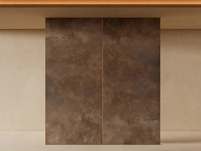 Rustic Brown Textured Component For Modern Interior Wall Decoration Design 3d model