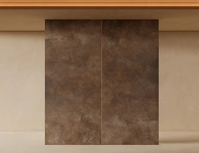 Rustic Brown Textured Component For Modern Interior Wall Decoration Design 3d model