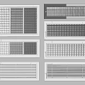 Various Types of Air Conditioner Vents with Different Grille Designs and Styles