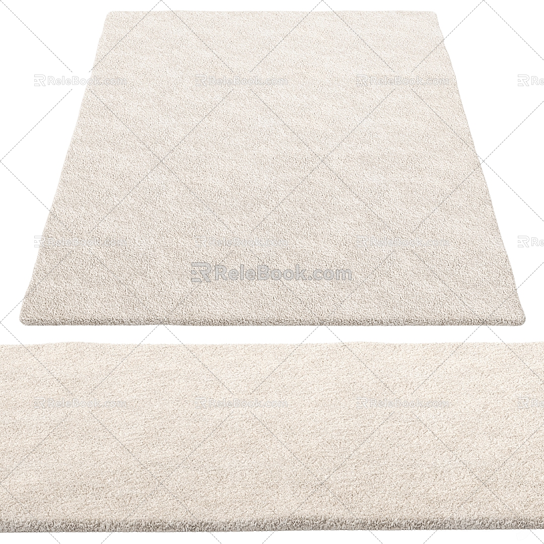 Plush Carpet Square Blanket 3d model