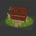 Red Wooden Piano With Black Keys Green Plants And Small Object