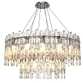 Elegant Modern Crystal Chandelier With Round Design Clear Crystal Pendants And Bright Lighting