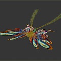 Modern Butterfly Colored Butterfly Tabby Butterfly Leaf Butterfly 3d model