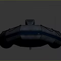 Metallic Inflatable Solar Powered Boat With Rooftop Solar Panels And Outboard Motor Design